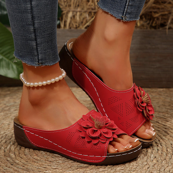 Women Shoes Spring Summer Floral Toe Baring Sandal Women Sandals