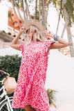Women Loose plus Size A line Leopard Print Dress