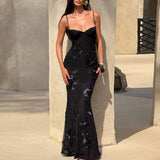 Women Clothing Summer Sexy Slim Fit Slimming Backless Lace up Dress Maxi Dress