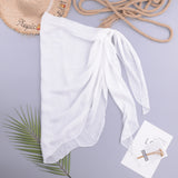 One Piece Apron Solid See through Sexy Beach Women Chiffon Split Vacation Skirt