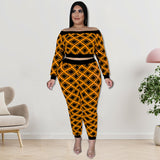 Plus Size Women Clothes Top With Blouse Pants
