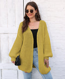 Women Thick Coat Autumn Winter Thick Needle Woven Sweater Cardigan Loose Lazy Casual Sweater