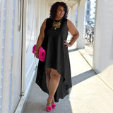 Plus Size Wome Clothing Fashionable Elegant Sleeveless Sexy round Neck Comfortable Casual Dress