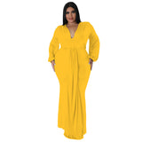 Plus Size Women Sexy Nightclub Dress Irregular Asymmetric V Neck Dress