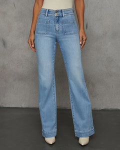 Wide Leg Slimming Straight Jeans Women