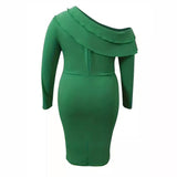 Women Solid Color plus Size Dress