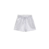 Summer Women Stretch High Waist Shorts   Loose Cotton Short Sleeve T shirt