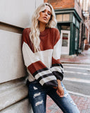Autumn Winter Women Knitwear Stylish Loose plus Size round Neck Striped Sweater for Women