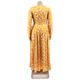 Plus Size Autumn Winter Printing Casual Set Women two piece set