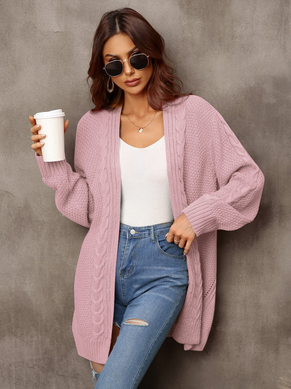 Autumn Winter Plus Size Women Cardigan Irregular Asymmetric Sweater Hollow Out Knitted Sweater Coat