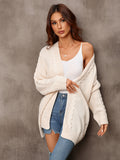 Autumn Winter Plus Size Women Cardigan Irregular Asymmetric Sweater Hollow Out Knitted Sweater Coat