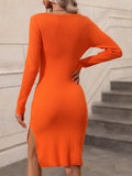 Autumn Winter Pullover Knitting Solid Color Office Color Matching Sweater Straight Sweater Women