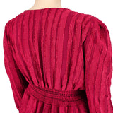Plus Size Women Clothes Jacquard Striped Dress Source