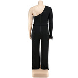 Plus Size Women Clothes Asymmetric Jumpsuit Source