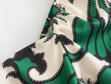 Fresh Printing Dress Slim Fit Fashionable Short Sweet Early Spring Square Collar Elastic A Line