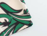 Fresh Printing Dress Slim Fit Fashionable Short Sweet Early Spring Square Collar Elastic A Line