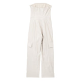 Women Multi Pocket Cargo Pants Brand Loose Street Straight Drag Casual Jumpsuits