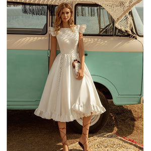 Spring Summer Women Clothing Dunhuang Short Sleeve Waist Controlled Dress Pettiskirt