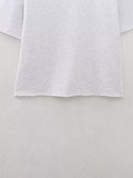 Summer Women Stretch High Waist Shorts   Loose Cotton Short Sleeve T shirt