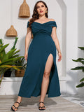Plus Size Women Evening Dress Long Slit High Waist Slim And Elegant Sexy And Spicy Girl Long Style