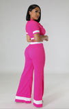Women Casual Suit Summer Short Sleeved Two Piece Suit