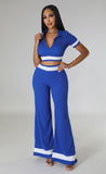 Women Casual Suit Summer Short Sleeved Two Piece Suit