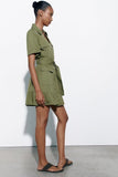 Spring Women Clothing Simple Graceful Waistband Poplin Dress