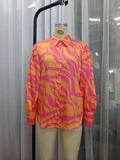 Loose Shirt Spring Autumn Floral Elegant Printed Cardigan Single Breasted Long Sleeve Shirt