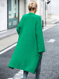 Autumn Winter Women Clothing Solid Color Knitwear Women Pocket Coat Sweater Women