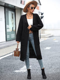 Autumn Winter Women Clothing Solid Color Knitwear Women Pocket Coat Sweater Women