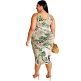 Plus Size Skinny Sheath Suit Vest Two-Piece Overskirt Suit