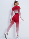 Gradient Sports Long Sleeve Trousers Suit Fitness Running Yoga Long Sleeve Tights