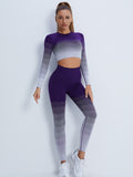 Gradient Sports Long Sleeve Trousers Suit Fitness Running Yoga Long Sleeve Tights