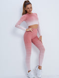 Gradient Sports Long Sleeve Trousers Suit Fitness Running Yoga Long Sleeve Tights