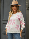 Autumn Winter Women Printed Sweater Pullover Floral Plus Size Sweater Women