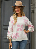 Autumn Winter Women Printed Sweater Pullover Floral Plus Size Sweater Women