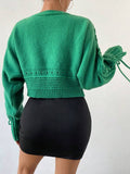 Women  New Autumn and Winter Cardigan Long Sleeve Thickened Sweater