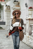 Winter Clothes Personality Sweater Women Color Block Crew Neck plus Size Pullover Loose Knit Sweater Thick