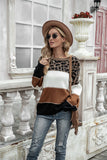 Winter Clothes Personality Sweater Women Color Block Crew Neck plus Size Pullover Loose Knit Sweater Thick