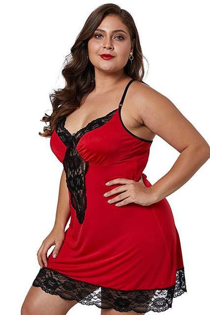 Plus Size Sexy Lingerie Sexy Pajamas Nightdress Sexy Women Cami Dress
