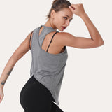 Women Yoga Vest plus Size Quick Drying Breathable Exercise Vest Running Fitness Top