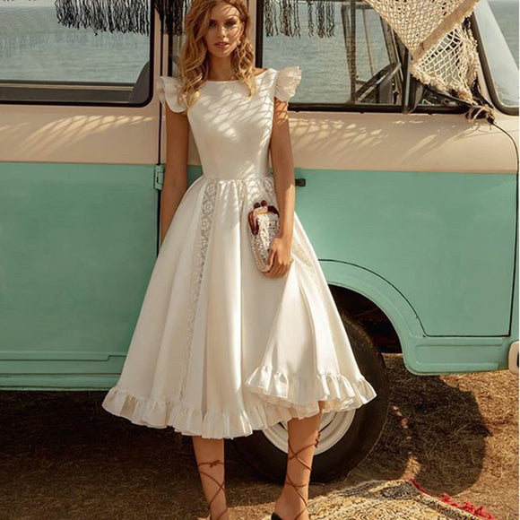 Spring Summer Women Clothing Dunhuang Short Sleeve Waist Controlled Dress Pettiskirt