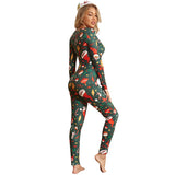 Plus Size Knitted Stretch Tight Christmas Jumpsuit  Women Jumpsuit