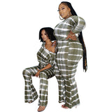 Plus Size Autumn Winter One-Piece Horn Trousers Belt Rope Jumpsuit