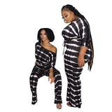 Plus Size Autumn Winter One-Piece Horn Trousers Belt Rope Jumpsuit