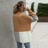 Winter Patchwork Personality Office Sweater Pullover Sweater Women