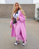 New  Women Clothing Fashion Loose-Fitting Loungewear Sweater Casual Cardigan Long Sweater Coat
