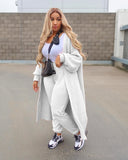 New  Women Clothing Fashion Loose-Fitting Loungewear Sweater Casual Cardigan Long Sweater Coat