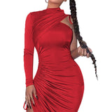 One Shoulder Strap Slim Fit Dress