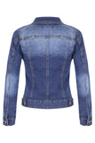 Autumn Winter Short Slim-Fitting Biker Stretch Denim Jacket Jacket Denim Jacket